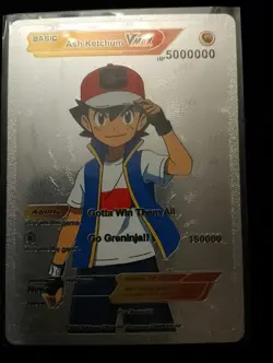 2023 Ash Ketchum V Max Ultra Rare Silver Foil Fan Art Card - Image 1