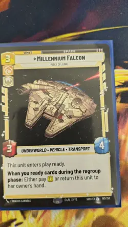 Star Wars Unlimited Millennium Falcon Piece of Junk Non-Foil Card 193/252 - Image 1
