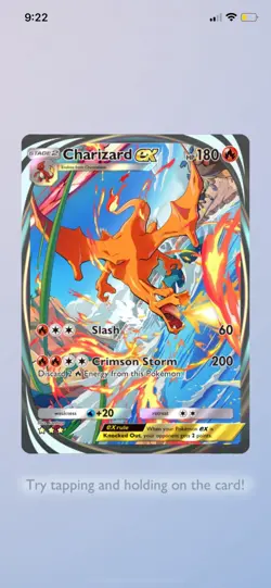 Pokemon TCG Pocket Charizard EX Card 280/226 Immersive Rare Full Art - Image 1