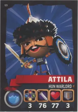 2015 Topps World of Warriors Trading Card Game Attila #123 - Image 1