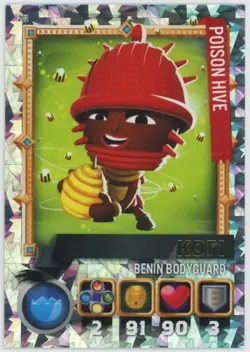 2015 Topps World of Warriors Trading Card Game Kofi Foil Cracked Ice #202 - Image 1