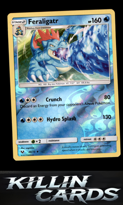 Reverse Holofoil Feraligatr 20/73 Pokemon Uncommon Shining Legends Card NM - Image 1