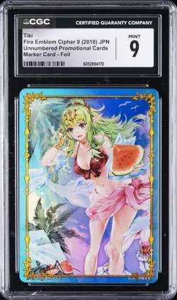 2018 FIRE EMBLEM CIPHER 0 UNNUMBERED PROMO - MARKER CARD - HOLO - JPN TIKI CGC 9 - Image 1