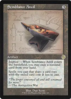 Semblance Anvil (Schematic) R The Brothers' War: Retro Frame Artifacts 115 NM - Image 1