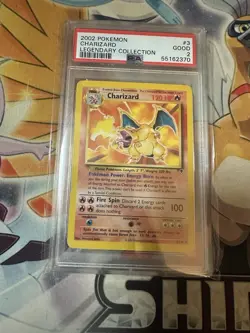 2002 Pokemon Charizard Legendary Collection 3/110 RARE NON-HOLO PSA 2 - Image 1