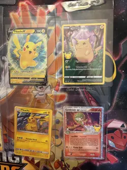 Huge Lot Of Pokemon Cards, Pikachu V Full Art Holo Foil - Image 2