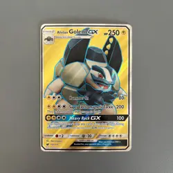 Alolan Golem GX 102/111 Crimson Invasion Full Art Rare Pokemon Card - NM - Image 1