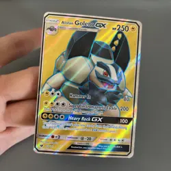Alolan Golem GX 102/111 Crimson Invasion Full Art Rare Pokemon Card - NM - Image 4