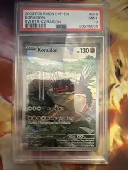 Pokemon Koraidon SVP014 Black Star Promo Scarlet and Violet EX PSA 9 - Image 1
