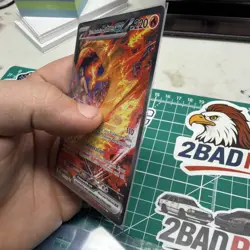 Team Rockets Moltres Ex 229/182 Full Art Ultra Rare Destined Rivals Pokemon TCG - Image 4