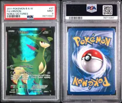 Virizion 97 PSA 9 Full Art Ultra Rare - B & W Noble Victories Pokemon TCG - Mint - Image 3