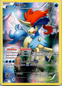 Pokemon TCG Keldeo XY Black Star Promos XY118 Holo Promo Near Mint Full Art - Image 1