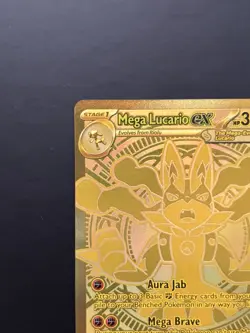 Mega Lucario ex 188/132 Mega Evolution - English Gold Rare Pokemon TCG N Mint - Image 3