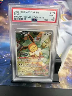 2025 POKEMON SVP EN-SV BLACK STAR PROMO #173 EEVEE PSA 9 - Image 1
