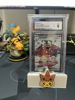 2023 Charizard ex 215/197 Obsidian Flames Full Art Pokemon TCG CGC 9 Mint - Image 1