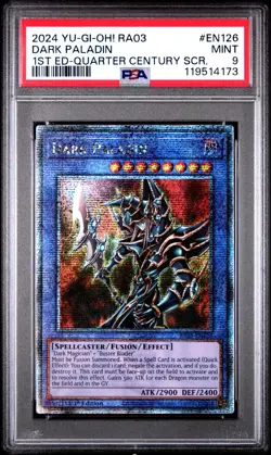 YU-GI-OH! RA03-QUARTER CENTURY BONANZA EN126 DARK PALADIN EDITION QCR PSA 9 - Image 1