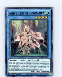 Yu-Gi-Oh TCG White Relic Of Dogmatika BACH-EN035 1st Edition Super Rare NM - Image 1