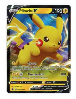 Pikachu V SWSH061 Promo Holo SWSH: Sword & Shield Promo Cards Pokemon TCG - Image 1