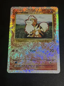 Vintage Pokemon card Growlithe 45/110 Legendary Collection Reverse Holo LP - Image 1