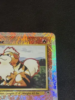 Vintage Pokemon card Growlithe 45/110 Legendary Collection Reverse Holo LP - Image 3