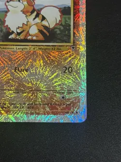 Vintage Pokemon card Growlithe 45/110 Legendary Collection Reverse Holo LP - Image 4