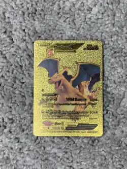 Pokemon Charizard V HP508 Wild Flames Gold Foil Fan Art Card LP - Image 1