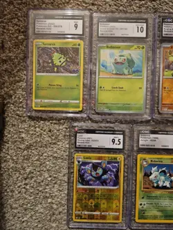 Lot of 5 Graded Pokemon Cards CGC Luxio Nindorina Bulbasaur Spinarak Ditto - Image 2