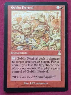 Magic The Gathering URZA'S DESTINY GOBLIN FESTIVAL red card MTG - Image 1