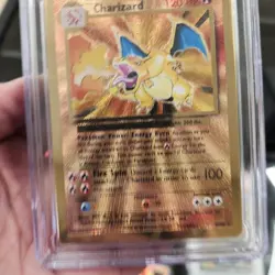 CGC 10 Gem Mint Charizard 4/102 Celebrations UPC Gold Metal Pokemon Card - Image 3