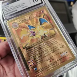 CGC 10 Gem Mint Charizard 4/102 Celebrations UPC Gold Metal Pokemon Card - Image 4