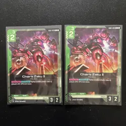 GUNDAM TCG CARD GAME CHAR’S ZAKU II GD01-026 R TCG x2 - Image 1