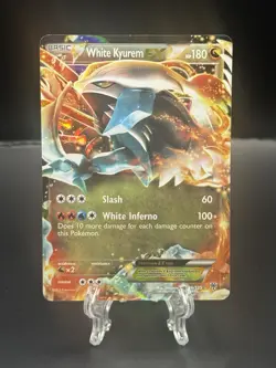 Pokemon Card White Kyurem EX 96/135 Plasma Storm Holo Ultra Rare - Image 1
