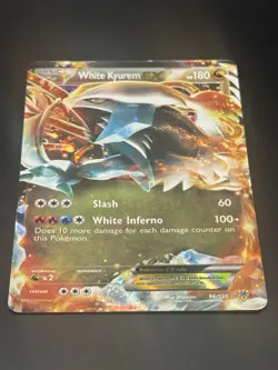 Pokemon Card White Kyurem EX 96/135 Plasma Storm Holo Ultra Rare - Image 3