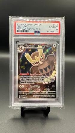 Pokemon TCG Noctowl #141 Promo Card Stellar Crown PSA 10 - Image 1