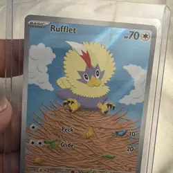 Rufflet 154/086 Illustration Card Black Bolt Pokemon Card Near Mint Condition - Image 3