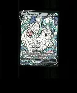 HOLO Dewgong Card Dewgong Stained Glass Pokemon Card READ DESCRIPTION BELOW p1 - Image 1
