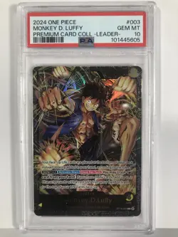 Monkey D Luffy PSA 10 Premium Card Collection Leader 2024 One Piece TCG CCG - Image 1