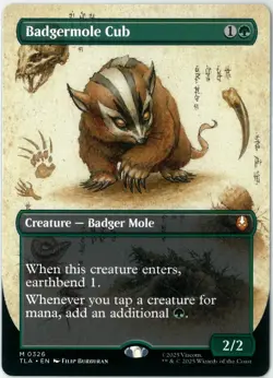 MTG Badgermole Cub TLA 0326 Avatar: The Last Airbender Borderless English - Image 1