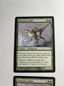 MTG Allosaurus Rider LP Light Play Elves vs Goblins 2/62 + Allosaurus Rider 101 - Image 2