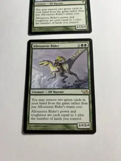 MTG Allosaurus Rider LP Light Play Elves vs Goblins 2/62 + Allosaurus Rider 101 - Image 3