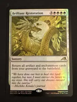 1x Foil Brilliant Restoration (007) Kamigawa: Neon Dynasty LP MTG Magic x1 MKE - Image 1