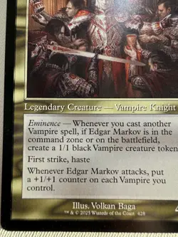 Edgar Markov (Retro Frame) - Innistrad Remastered MTG Mythic Vampire EDH NM ?? - Image 5