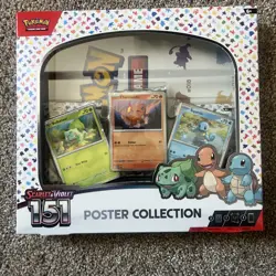 Pokemon TCG Cards Scarlet & Violet 151 Poster Collection Box 3 Packs New Sealed - Image 1