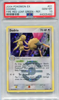 2004 Pokemon Fire Red Leaf Green Doduo & Dodrio Reverse Holo Sequential PSA 10 - Image 2