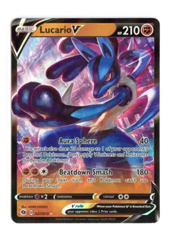 Lucario V 27/73 Ultra Rare Holo Champion's Path Pokemon TCG - Image 1