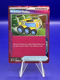 Precious Trolley SV08: Surging Sparks #185 (2024) ACE SPEC Rare Holo NM Pokemon - Image 1