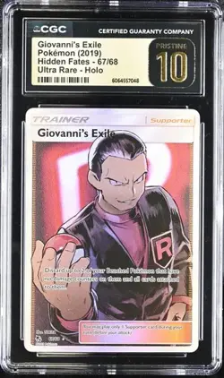 2019 Pokemon Sun Hidden Fates Giovanni's Exile #67 CGC 10 PRISTINE - Image 1