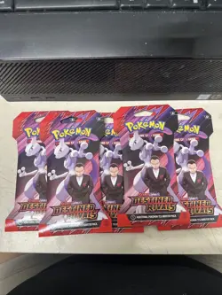 Pokemon Destined Rivals Factory Sealed Booster Packs 5X Lot - Image 1