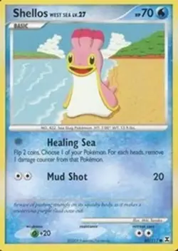 Shellos West Sea (#80/111) - Reverse Holofoil DP - Rising Rivals HP Pokemon - Image 1