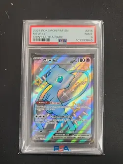 2024 Pokemon Paldean Fates Shiny Ultra Rare Mew Ex 216/91 PSA 9 - Image 1
